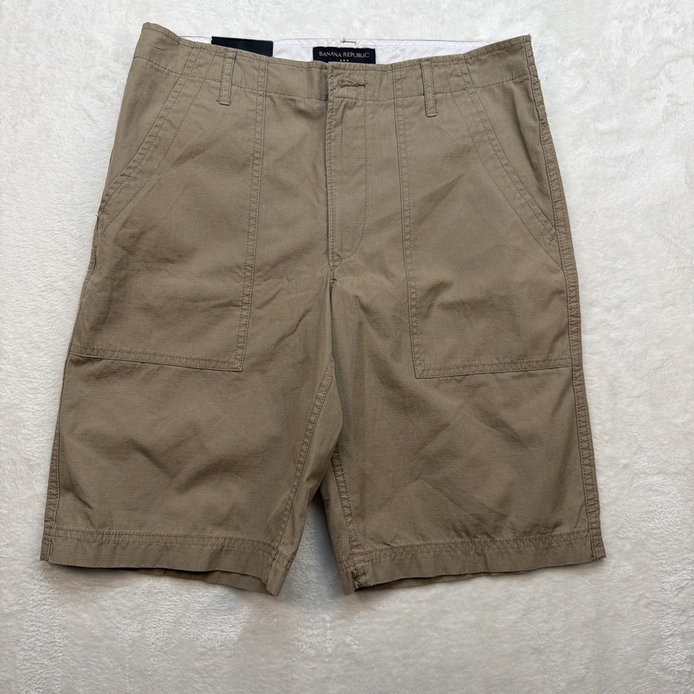 Banana Republic Cargo Shorts Men Khaki Utility Casual‎ Ripstop Size 30